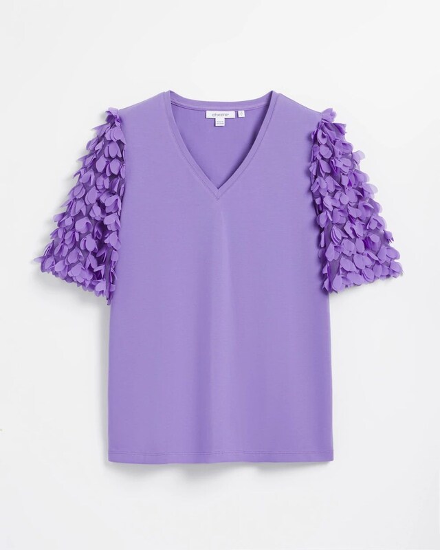 Applique Sleeve Tee - image 5